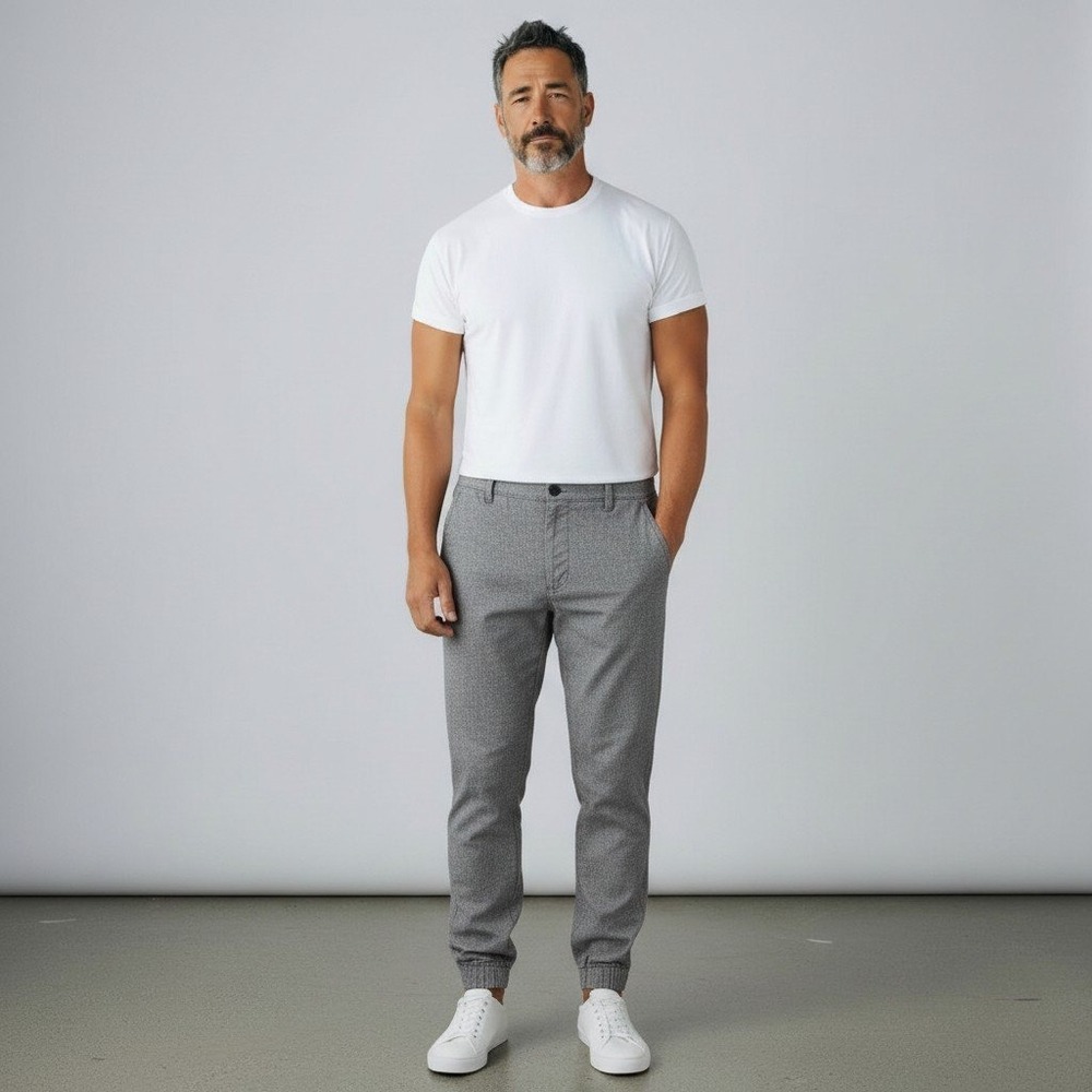 Levi Strauss & Co Mens Grey CTN Linen Blend Stretch Jogger Pants Trousers 30x30